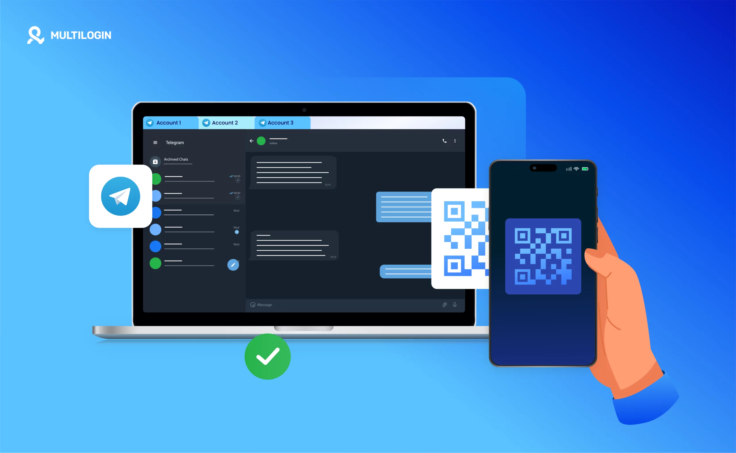 Where is the QR code scan function on Telegram
